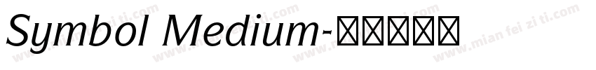 Symbol Medium字体转换